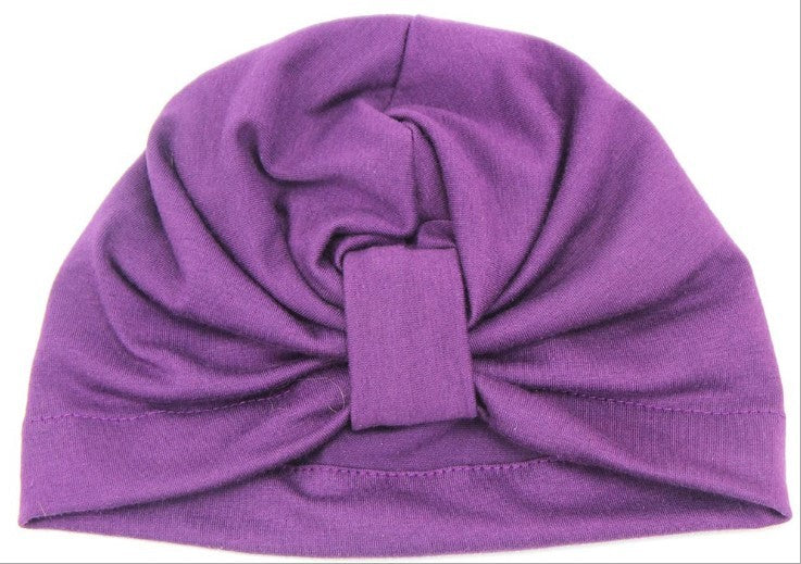 Baby Knotted Pullover Hat Bow Single Layer Thin