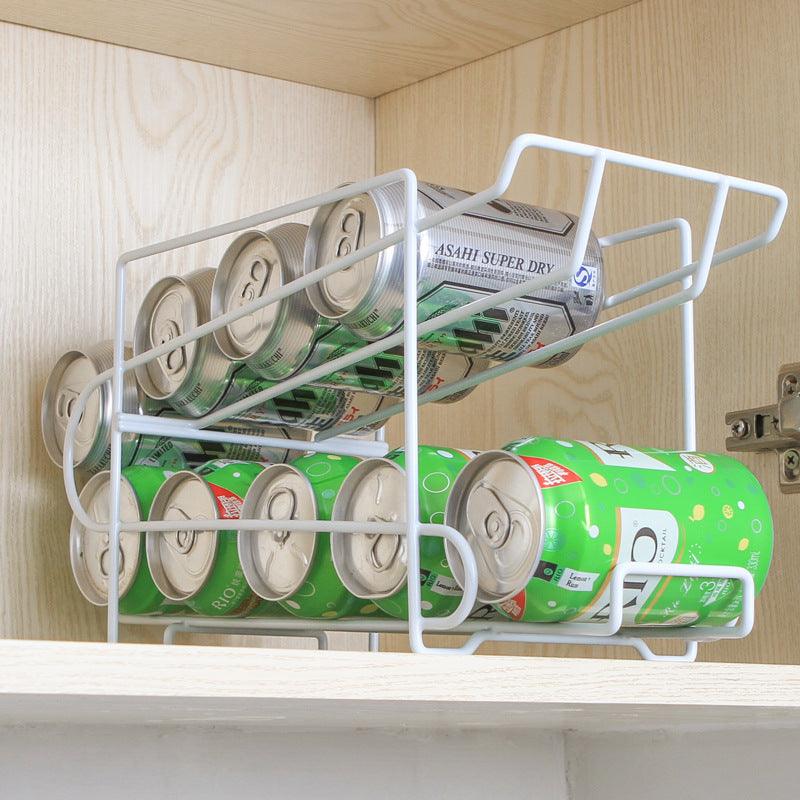 Cans Coke kitchen storage rack double-layer finishing shelf desktop storage rack - Nioor