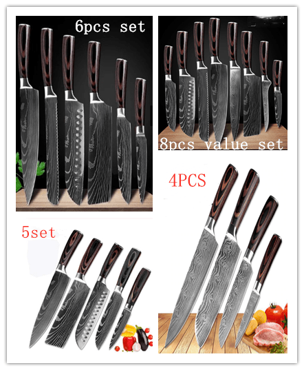 Carpenter's Special Set 6-piece Set 8-piece Set Knife Chef Knife Kitchen Knife Cooking - Nioor