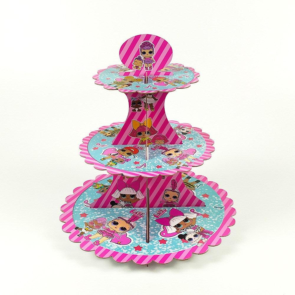 Cartoon doll birthday theme cake stand - Nioor