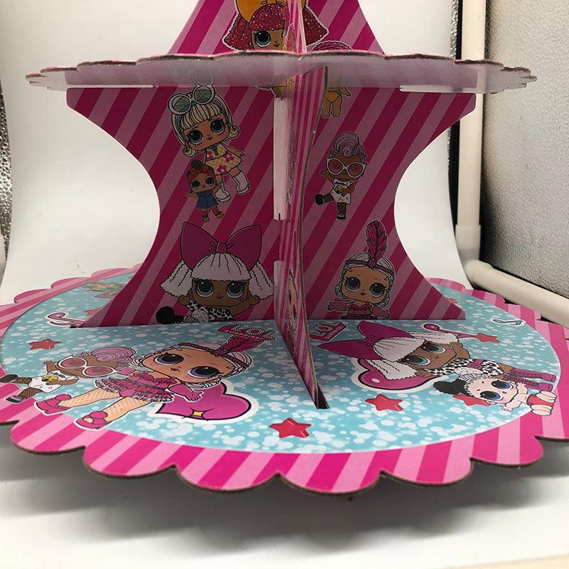 Cartoon doll birthday theme cake stand - Nioor