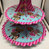 Cartoon doll birthday theme cake stand - Nioor