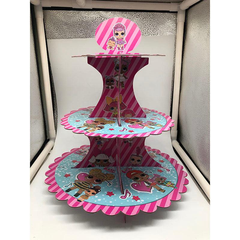 Cartoon doll birthday theme cake stand - Nioor