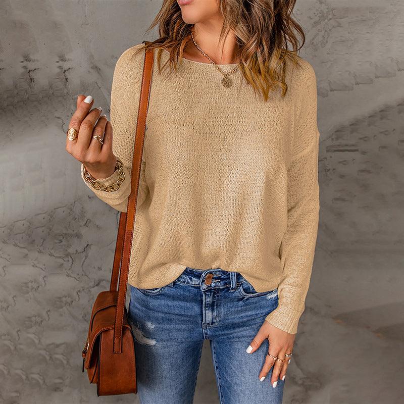 Casual All-matching Sweater Top - Nioor