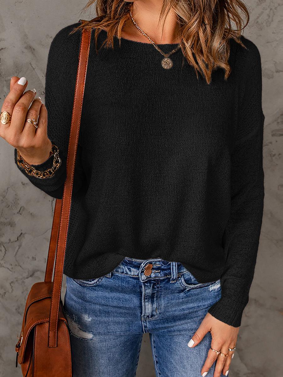 Casual All-matching Sweater Top - Nioor