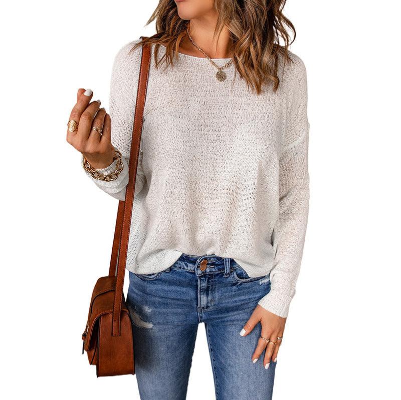 Casual All-matching Sweater Top - Nioor