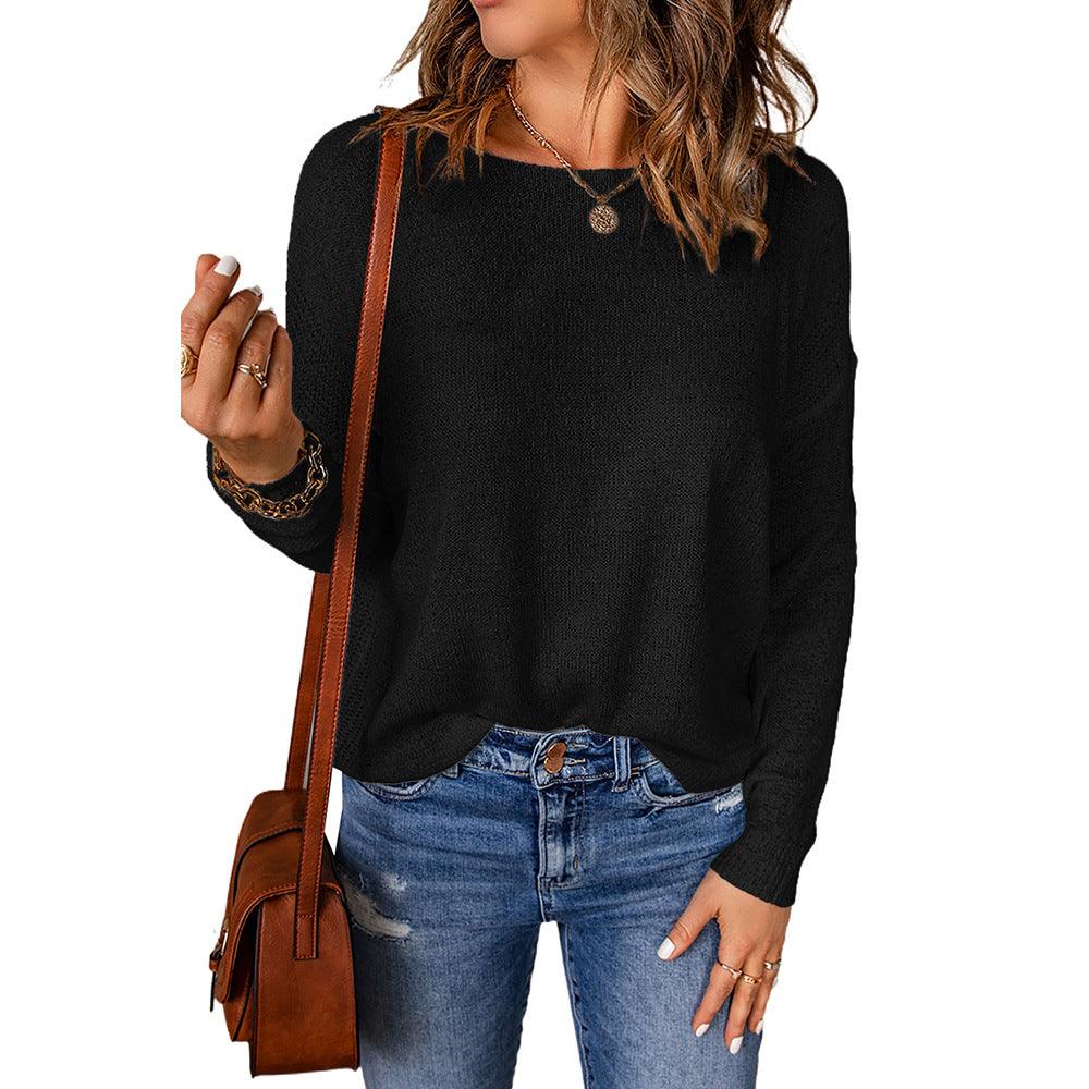 Casual All-matching Sweater Top - Nioor