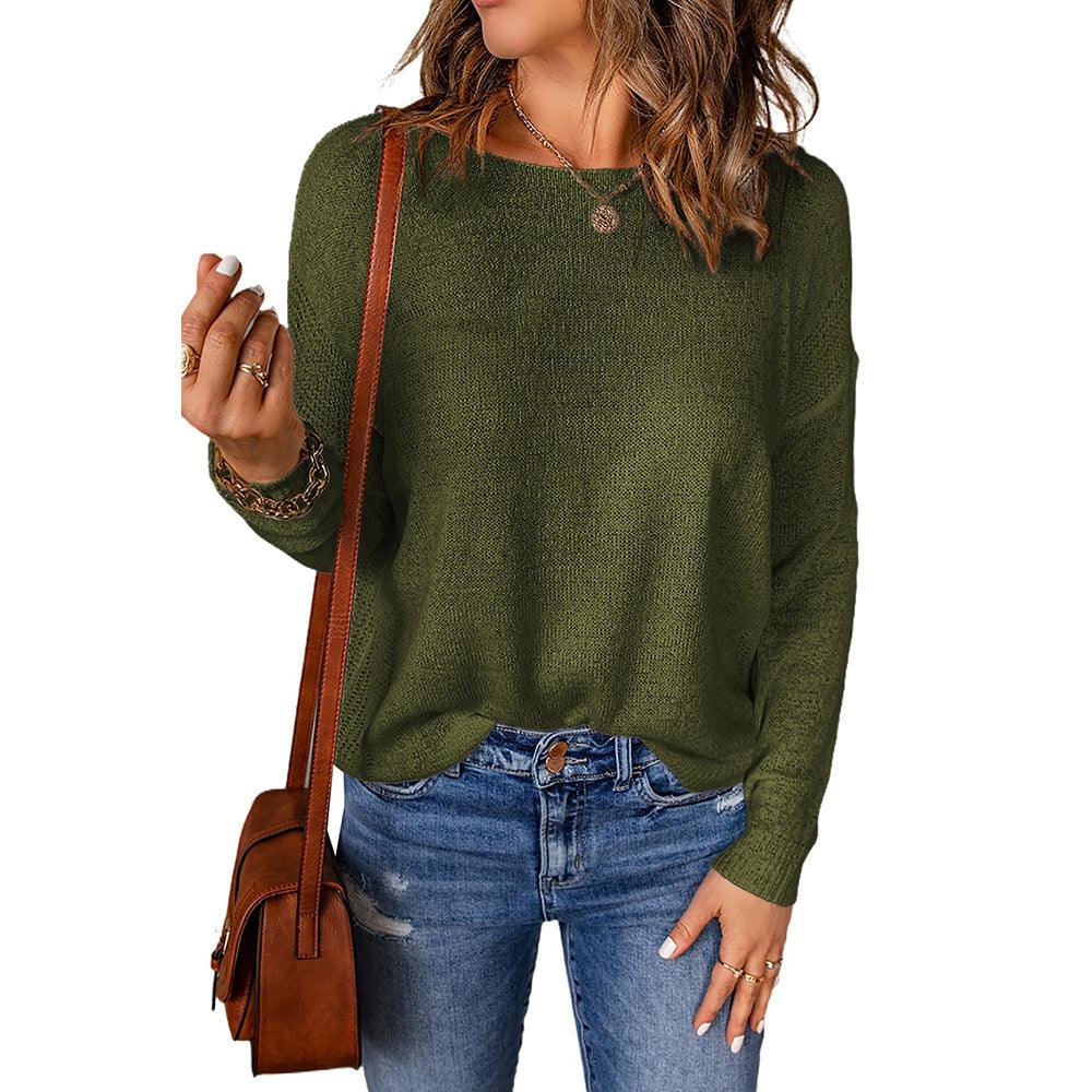 Casual All-matching Sweater Top - Nioor