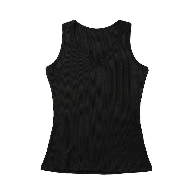 Casual I-shaped Vest Women's U-neck Pullover Top - Nioor