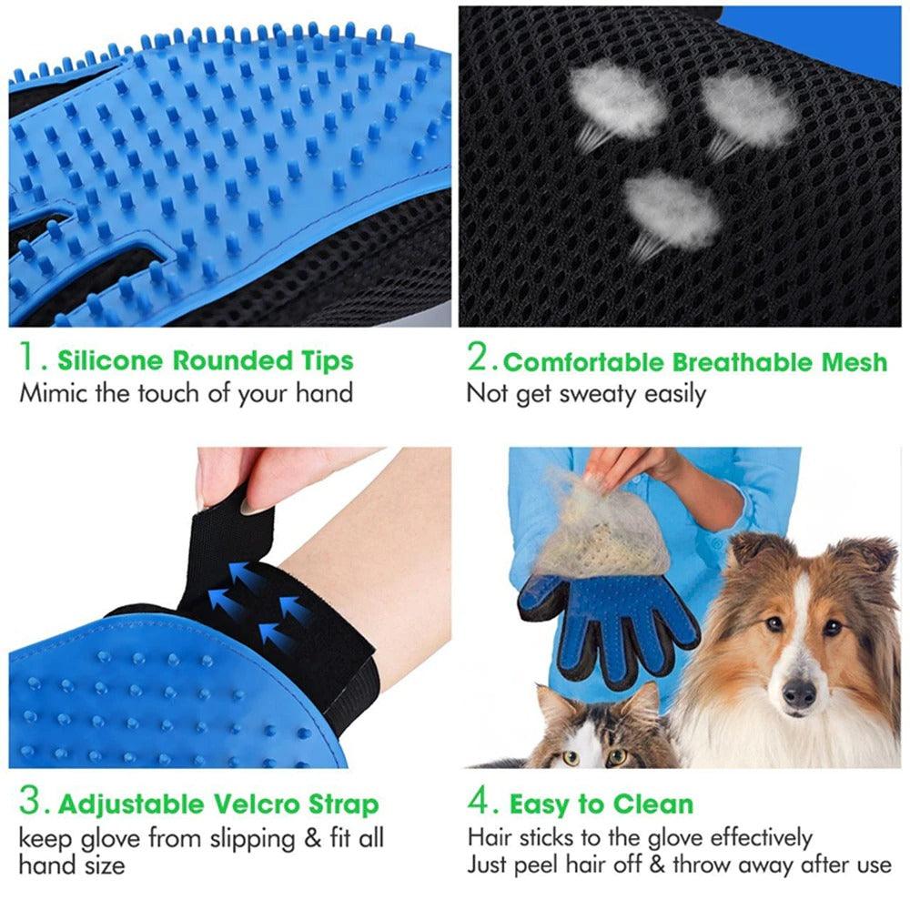 Cat Grooming Glove For Cats Wool Glove Pet Hair Deshedding Brush Comb Glove For Pet Dog Cleaning Massage Glove For Animal Sale - Nioor