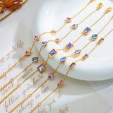 Affordable Luxury Fashion Elegant High-grade Colorful Geometric Glass Bracelet