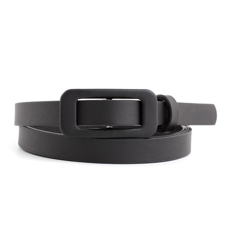 Solid Color Women's Nude Pu Small Belt - Nioor