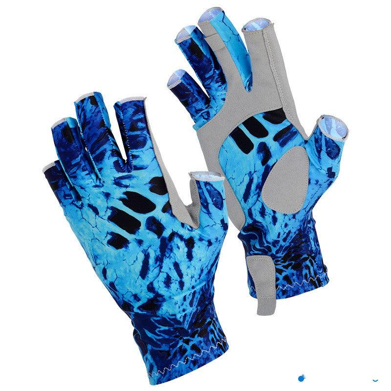 Fishing Gloves Exposed Five Fingers Breathable Non-slip Sunscreen Men - Nioor