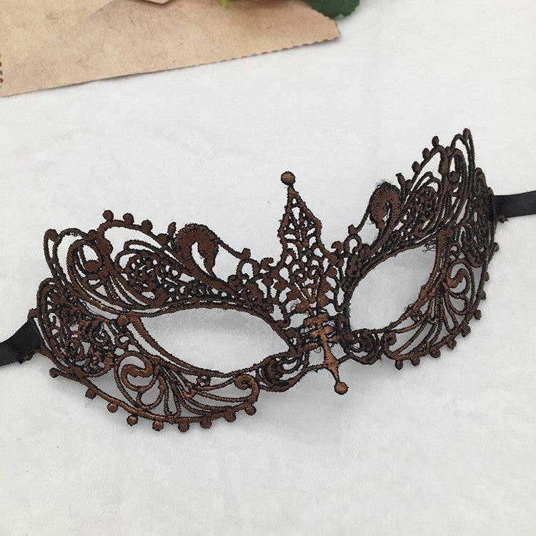 Lace Mask Small Pointed Halloween Half Face - Nioor