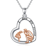 S925 Sterling Silver Daughter Gift from Dad Daughter Heart Pendant Necklace I Love You Forever Jewelry - Nioor