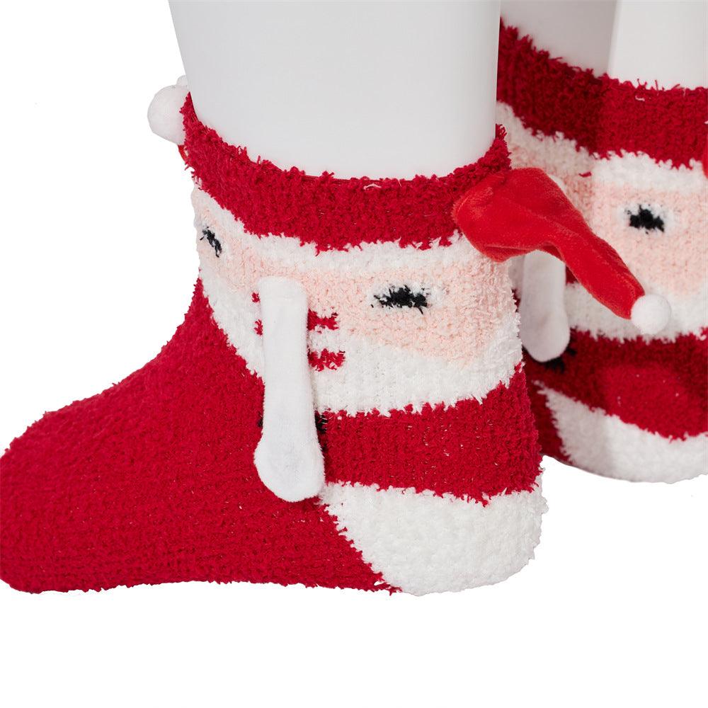 Mid Tube Christmas Couple Socks - Nioor