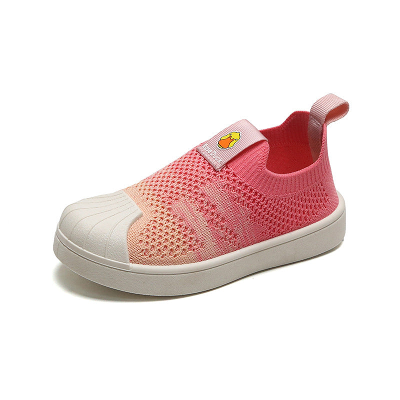 Shell-Toe Children's Flying Woven Soft Sole Shoes