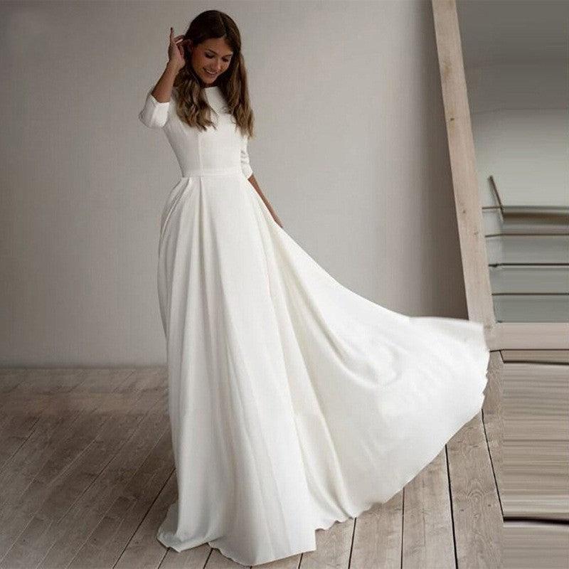 Long Temperament Commute Slim-fit Banquet Wedding Evening Dress - Nioor