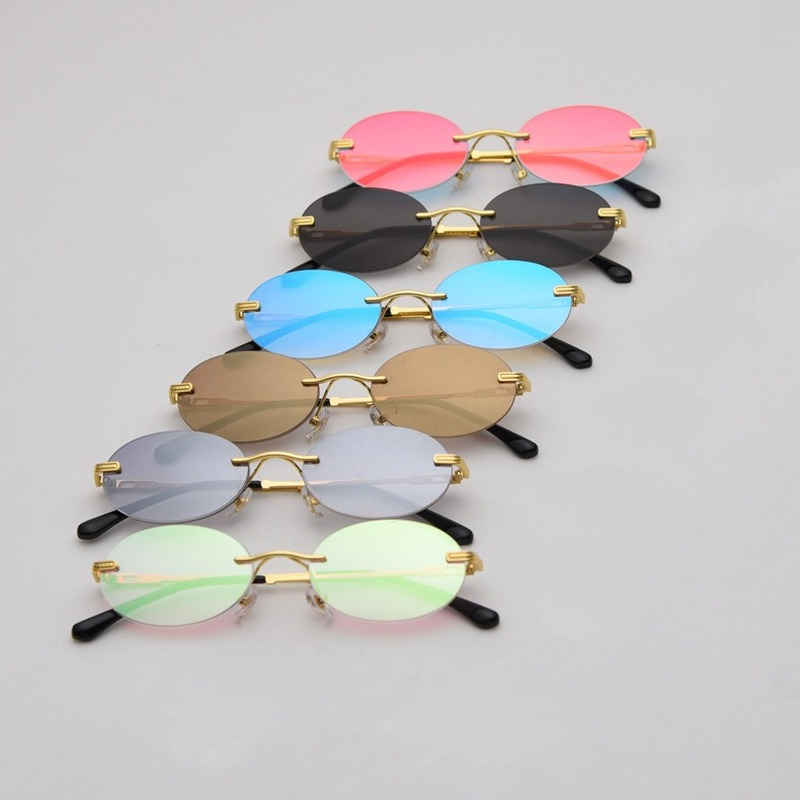 Retro Metal Color Film Sunglasses Women