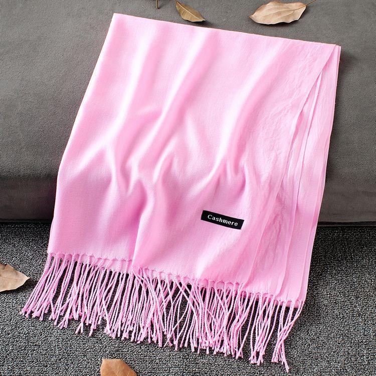 Fashion Simple Solid Color Tassel Scarf Shawl - Nioor