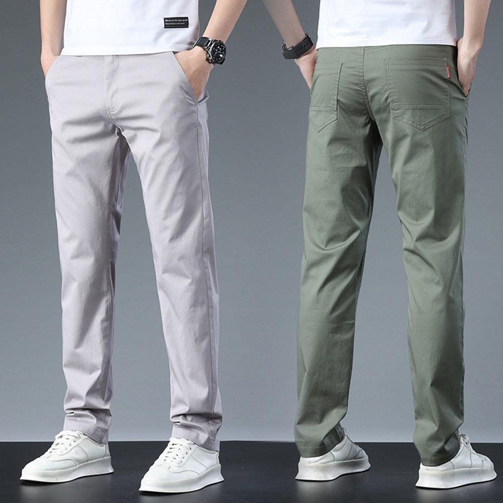 Pants High-end Casual Pants Men's Cotton Grey - Nioor