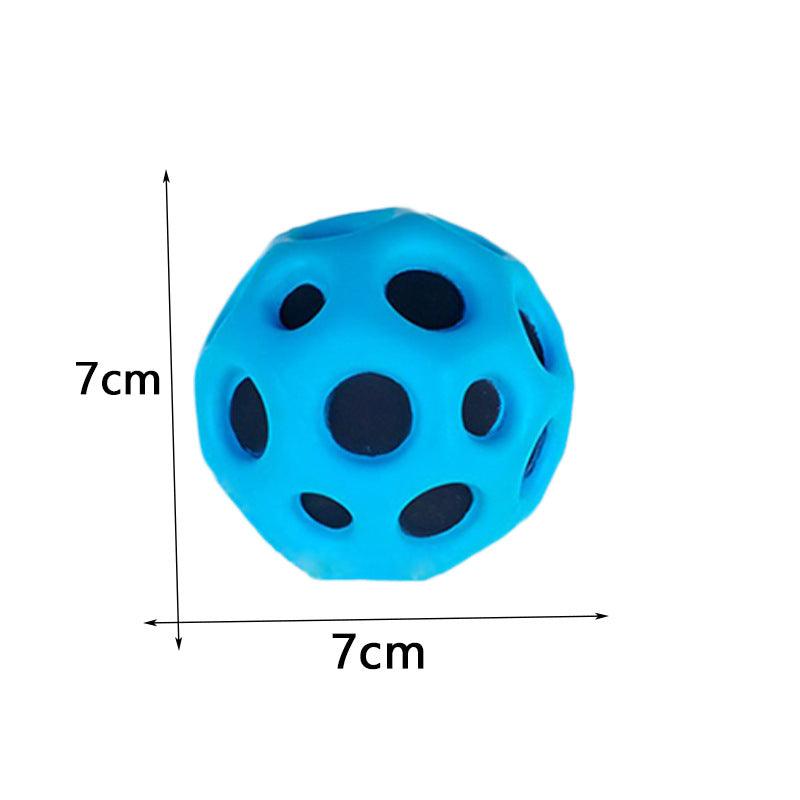 Hole Ball Soft Bouncy Ball Anti-fall Moon Shape Porous Bouncy Ball Kids Indoor Outdoor Toy Ergonomic Design - Nioor