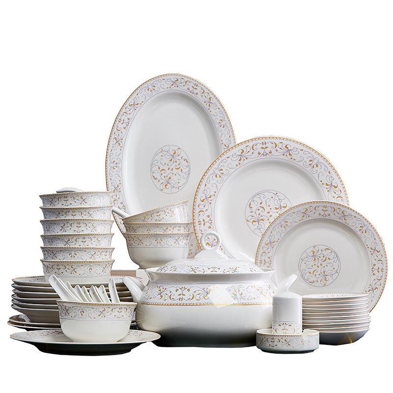 Ceramic Bowls And Saucers Set Bone China Bowls And Plates - Nioor