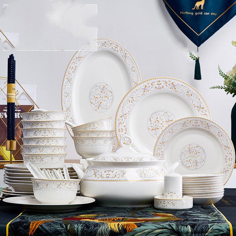 Ceramic Bowls And Saucers Set Bone China Bowls And Plates - Nioor