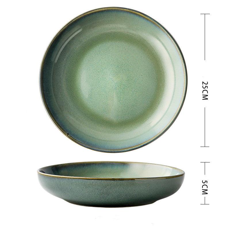 Ceramic Deep Plate Round Dinner Plate Soup Plate - Nioor