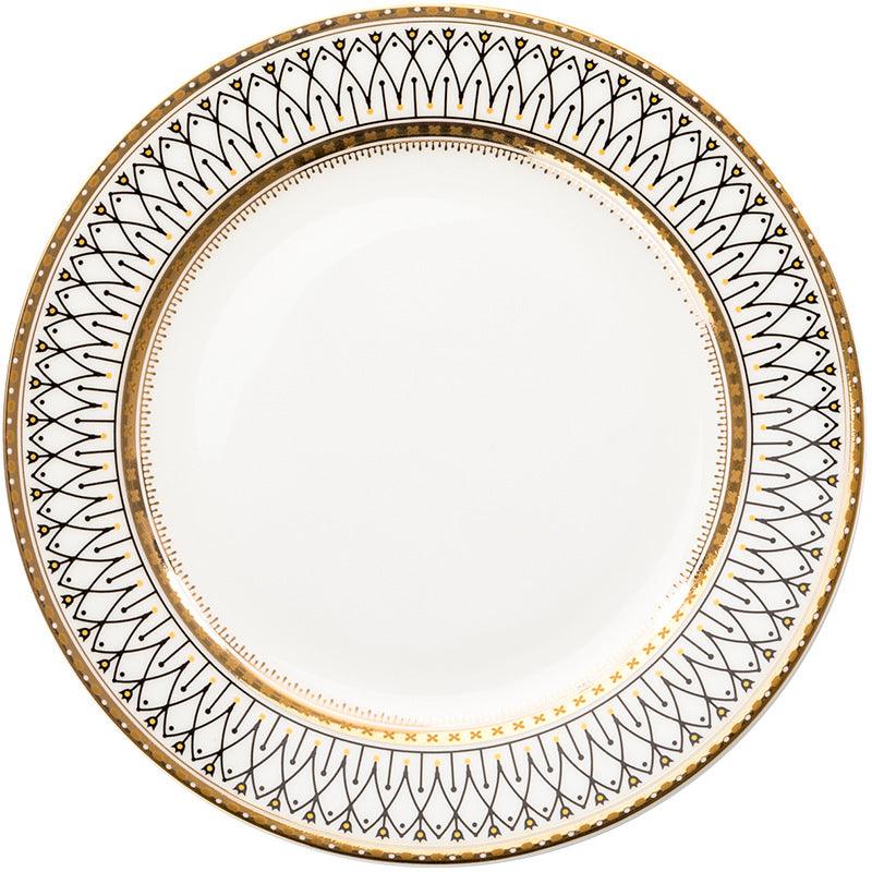 Ceramic net red plated dinner plate - Nioor