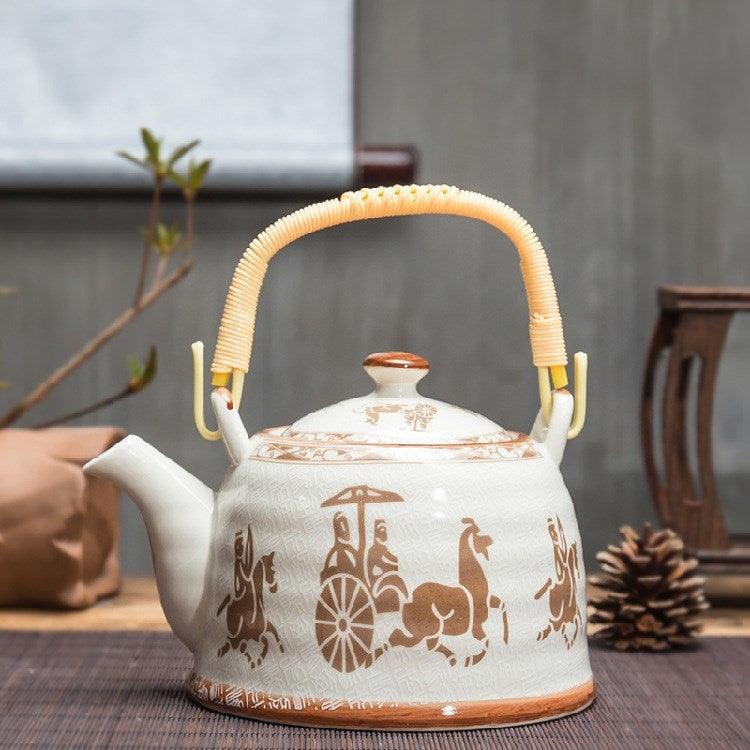 Ceramic Teapot With Strainer Large Handle Pot Single Pot Household - Nioor