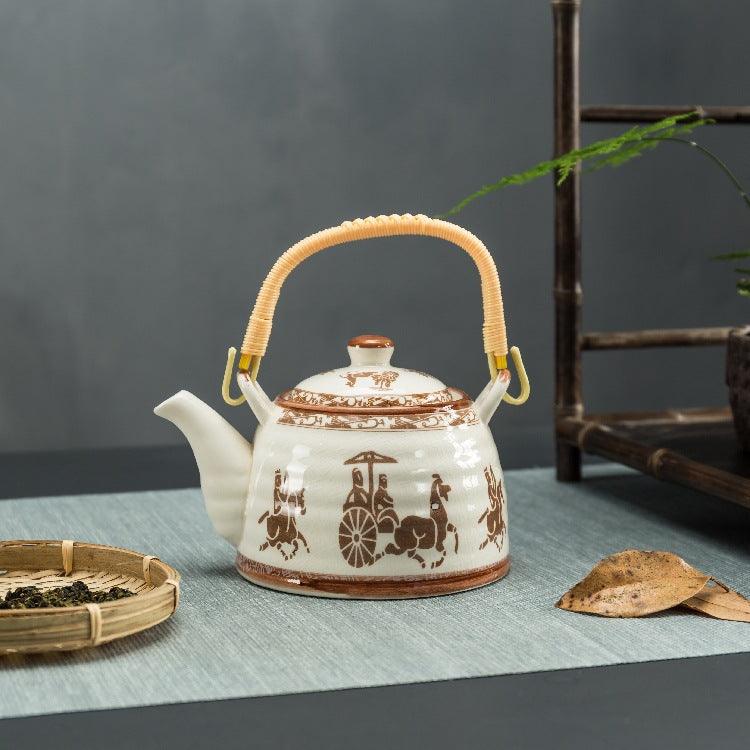 Ceramic Teapot With Strainer Large Handle Pot Single Pot Household - Nioor