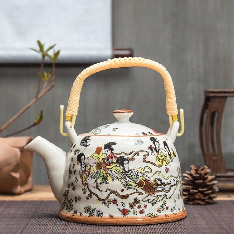 Ceramic Teapot With Strainer Large Handle Pot Single Pot Household - Nioor