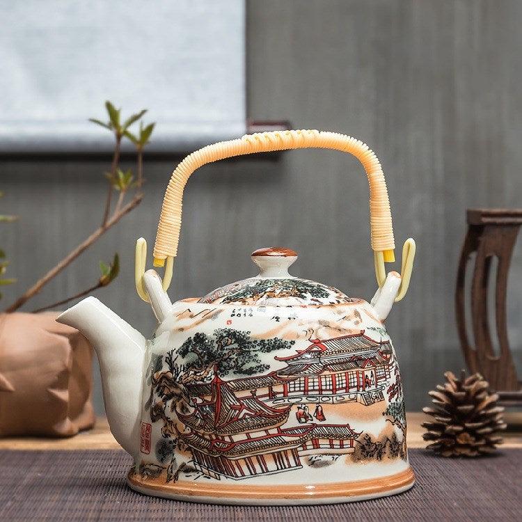 Ceramic Teapot With Strainer Large Handle Pot Single Pot Household - Nioor