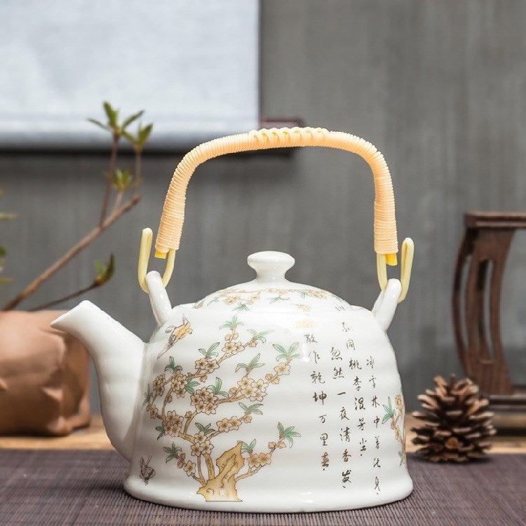 Ceramic Teapot With Strainer Large Handle Pot Single Pot Household - Nioor