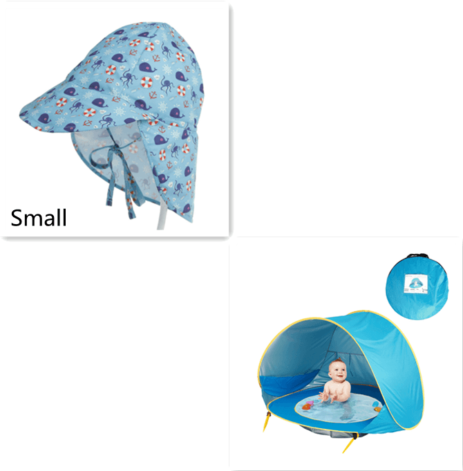 Baby Beach Tent Kids Outdoor Camping Easy Fold Up Waterproof Up Sun Awning Tent UV-protecting - Nioor