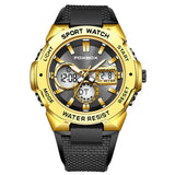 Double Display Multi-function Sports Men's Waterproof Luminous Quartz Watch - Nioor