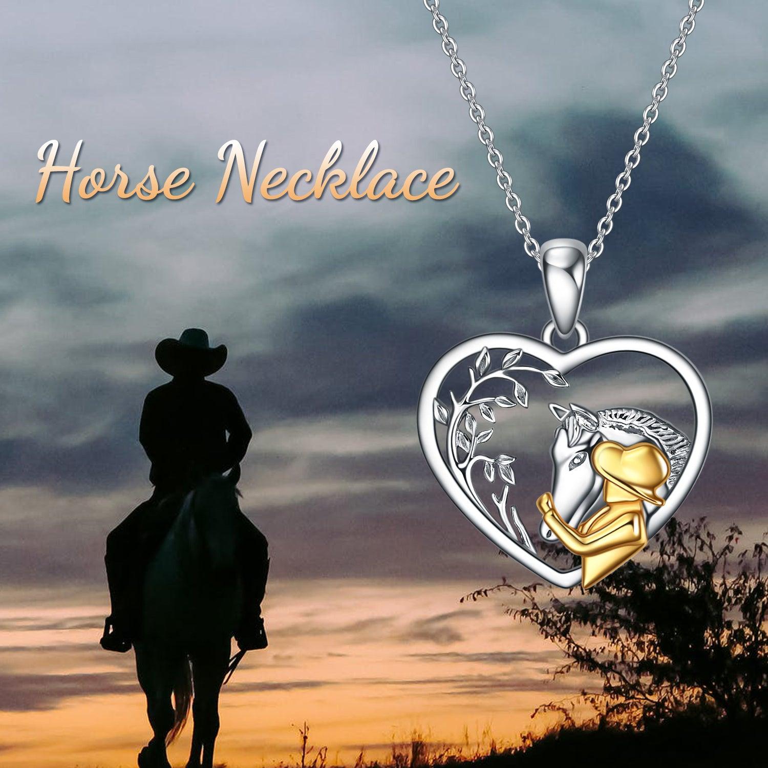 Horse Boys Girls Pendant Necklace Gifts Locket Necklace that holds pictures for Family - Nioor