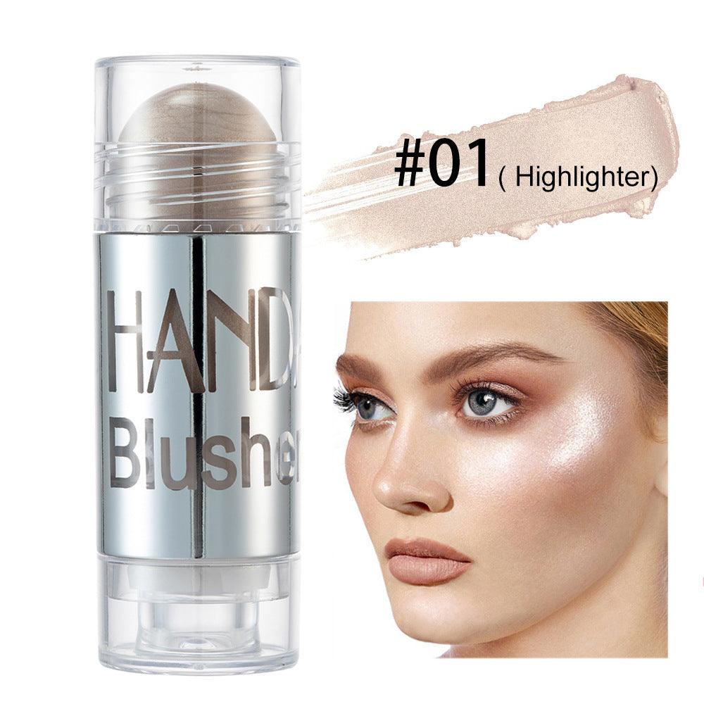 Cheek Blusher Shimmer Blush Stick Face Makeup Highlighter Bronzer Contour Cream Long-lasting Facial Make Up Cosmetics - Nioor