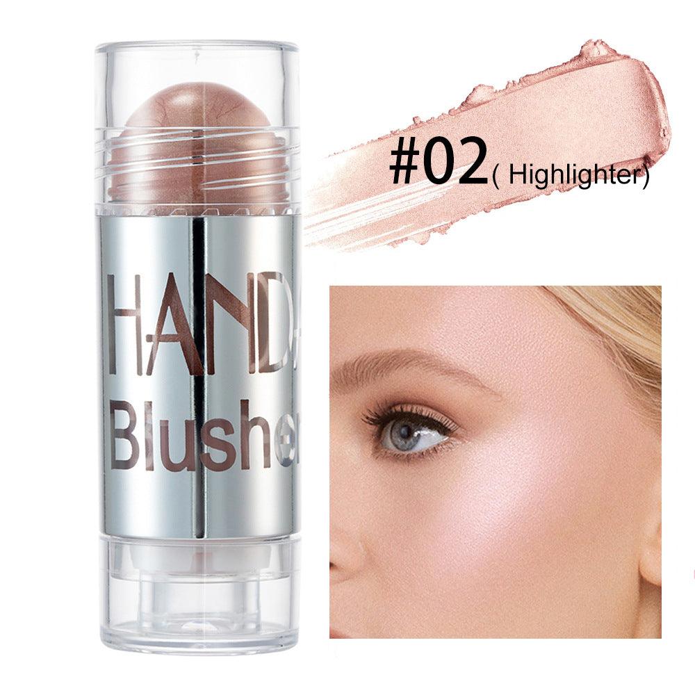 Cheek Blusher Shimmer Blush Stick Face Makeup Highlighter Bronzer Contour Cream Long-lasting Facial Make Up Cosmetics - Nioor