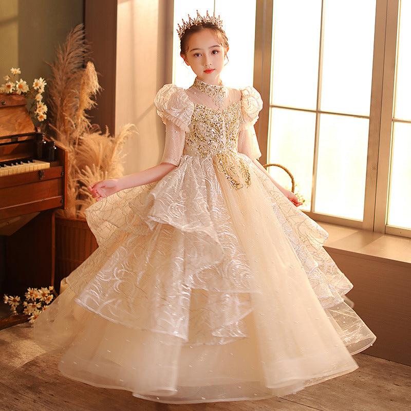 Children Birthday Princess Little Girl Host Children Dress - Nioor