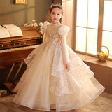 Children Birthday Princess Little Girl Host Children Dress - Nioor