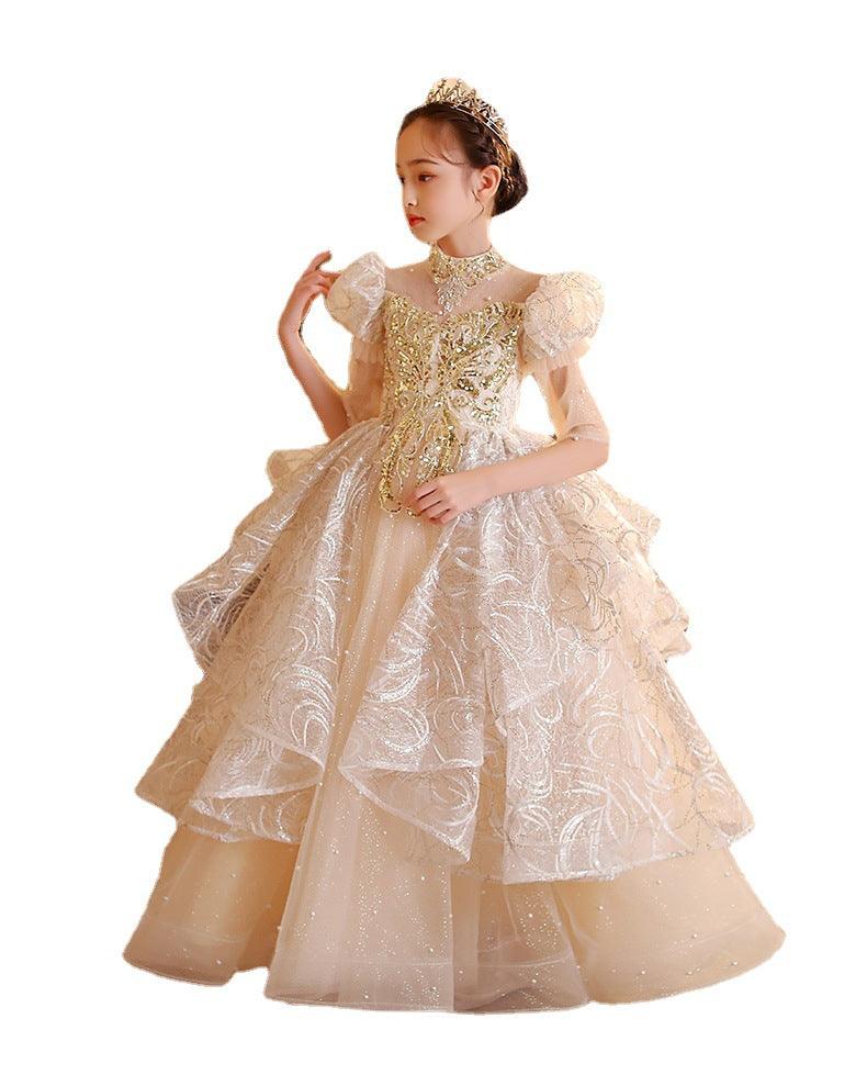 Children Birthday Princess Little Girl Host Children Dress - Nioor