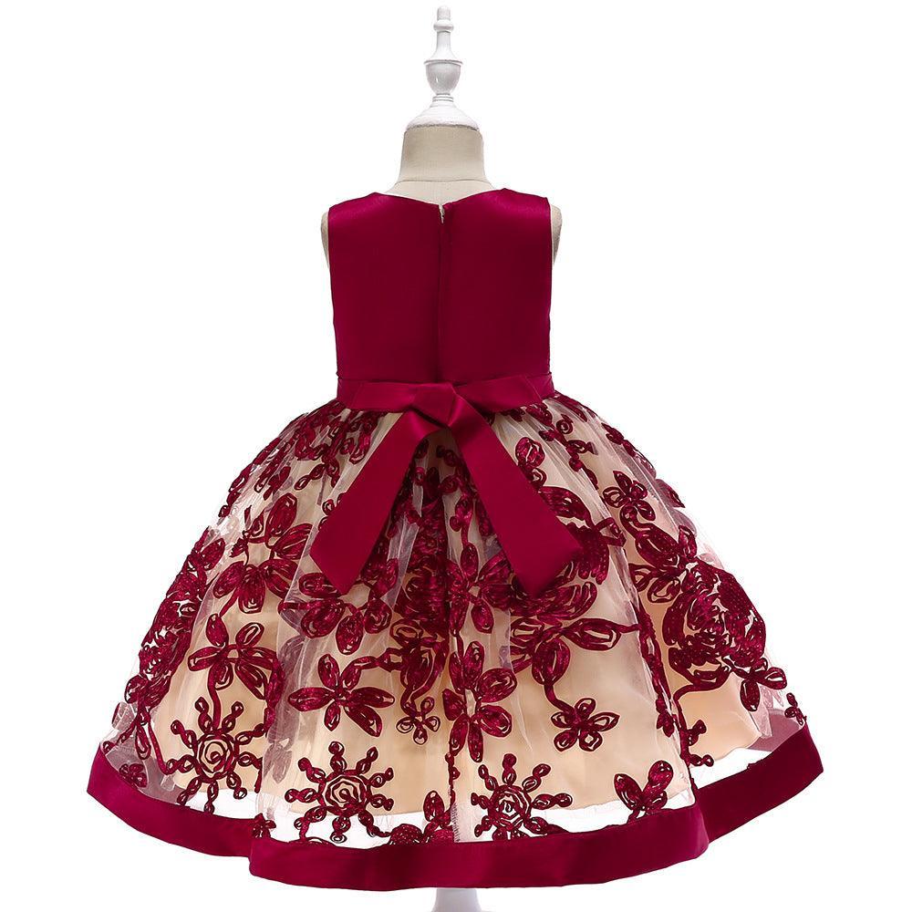 Children's dress girls applique princess dress - Nioor