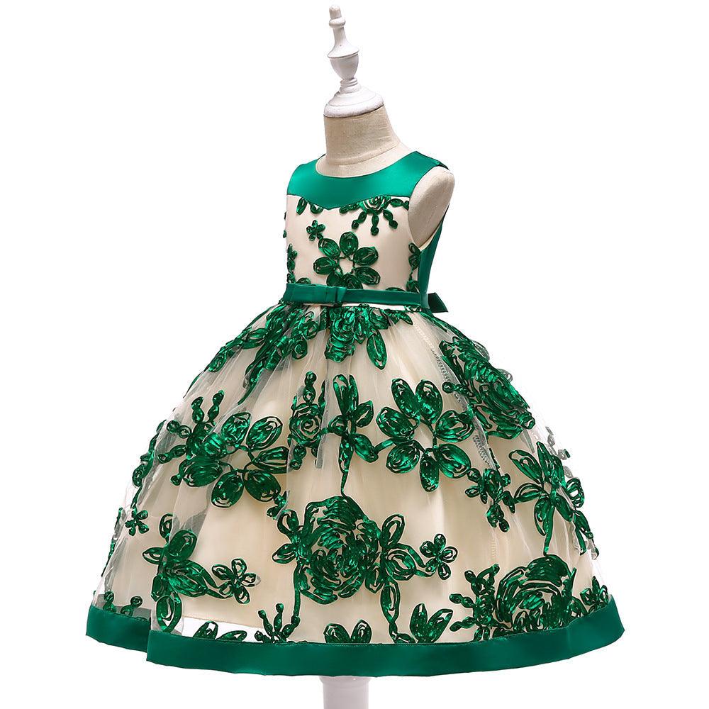 Children's dress girls applique princess dress - Nioor