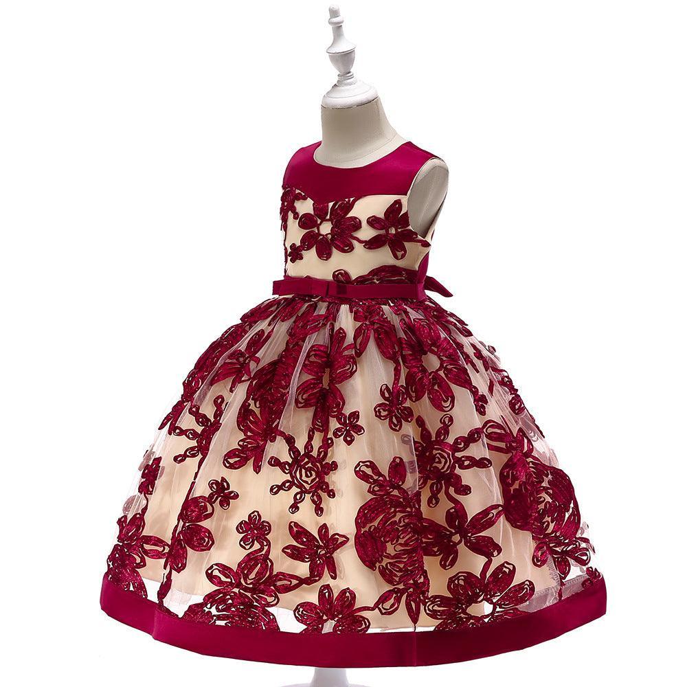 Children's dress girls applique princess dress - Nioor