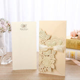 Chinese Style Vertical Ribbon Wedding Invitation Invitation - Nioor