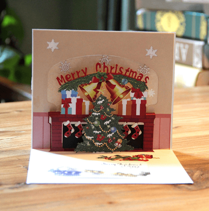 Christmas Card Wholesale Creative 3D Stereo Greeting Card Holiday Wish Card Kindergarten Handmade Greeting Card - Nioor