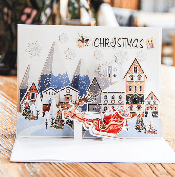 Christmas Card Wholesale Creative 3D Stereo Greeting Card Holiday Wish Card Kindergarten Handmade Greeting Card - Nioor