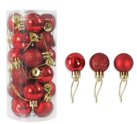 Christmas Decoration Shiny Matte Christmas Ball - Nioor